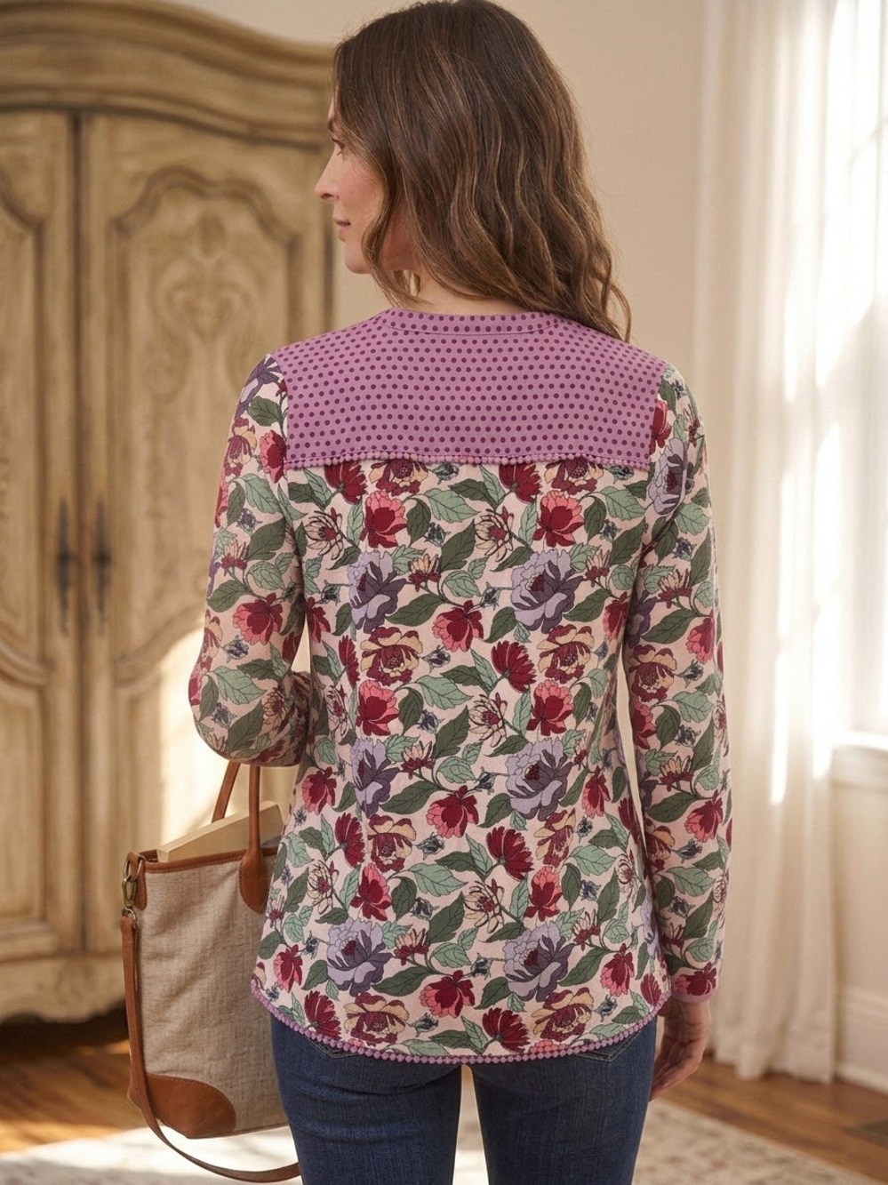 Matilda Jane PTP 19” MSRP $58 Henley Peasant Top - Picture 3 of 12